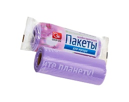 Мешки для мусора 35 л, ароматизированные, сиреневые, в рулоне 20 шт., ПНД, 12 мкм, 560х530 мм, GRIFON Полевые Цветы, 100-034 в Ставрополе