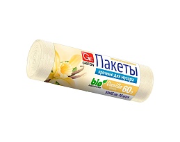 Мешки для мусора 60 л, ароматизированные, Ваниль, бежевые, в рулоне 20 шт., ПНД, 9 мкм, 650х550 мм, GRIFON Aroma, 101-023 V в Ставрополе