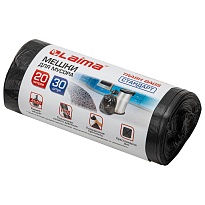 Мешки для мусора 20 л, черные, в рулоне 30 шт., ПНД, 8 мкм, 500х450 мм, LAIMA, 601376 в Ставрополе