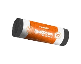 Мешки для мусора 20 л, черные, в рулоне 25 шт., ПНД, 6 мкм, 420х450 мм, SIBIRSKAYA, 101-001 S в Ставрополе
