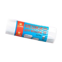 Мешки для мусора 120 л, белые, рулон 10 шт., ПНД, 12 мкм, 1100х690 мм, Эконом, МЭ2622 (МНЭ 120-10б) в Ставрополе