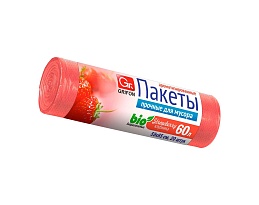 Мешки для мусора 60 л, ароматизированные, Клубника, красные, в рулоне 20 шт., ПНД, 9 мкм, 650х550 мм, GRIFON Aroma, 101-023 K в Ставрополе