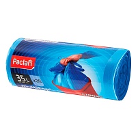 Мешки для мусора 35 л, с ушками, синие, в рулоне 30 шт., ПНД, 10,5 мкм, 640х500 мм, PACLAN Multitop, 600819 в Ставрополе