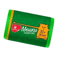 Мешки для мусора 30 л, зеленые, в рулоне 90 шт., ПНД, 6 мкм, 560х480 мм, Comfort, М4268 в Ставрополе