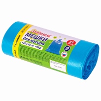 Мешки для мусора 35 л, синие, в рулоне 30 шт., ПНД, 10 мкм, 600х500 мм, Любаша, 608091 в Ставрополе