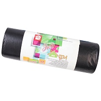 Мешки для мусора 220 л, черные, в рулоне 10 шт., ПВД, 29 мкм, 1100х830 мм, Концепция Быта ЭкоДом, 604924 в Ставрополе