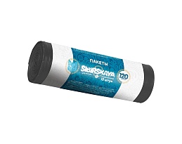 Мешки для мусора 120 л, черные, в рулоне 10 шт., ПНД, 14 мкм, 1100х700 мм, SIBIRSKAYA, 101-008 S в Ставрополе