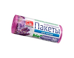 Мешки для мусора 30 л, ароматизированные, Лаванда, сиреневые, в рулоне 20 шт., ПНД, 9 мкм, 560х530 мм, GRIFON Aroma, 101-020 La в Ставрополе