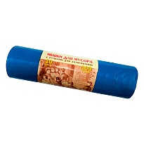 Мешки для мусора 100 л, с завязками, синие, в рулоне 10 шт., ПВД, 40 мкм, 840х670 мм, Концепция Быта Vitalux, 604933 в Ставрополе